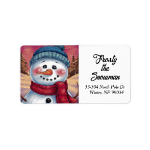 Frosty the Snowman Return Address Label