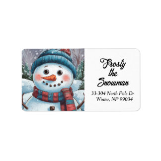 Frosty the Snowman Return Address Label