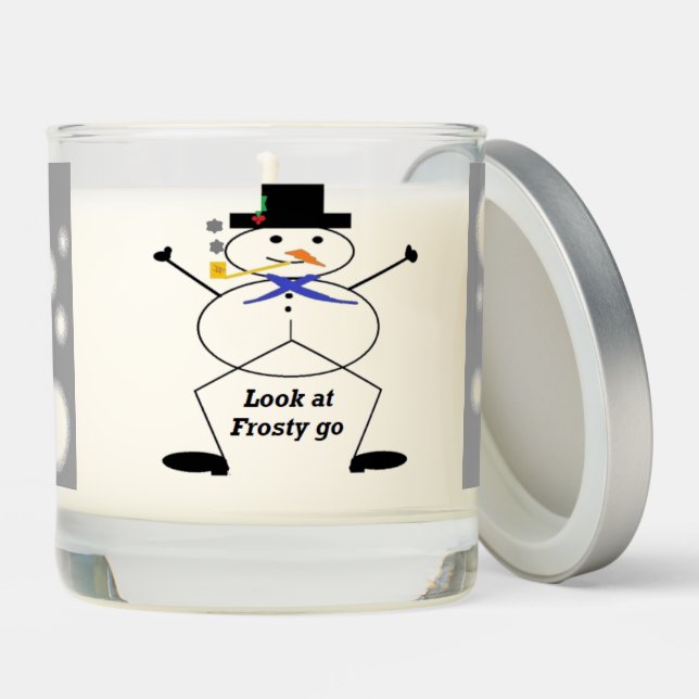 "Frosty the Snowman" Scented Jar Candle (Lid)