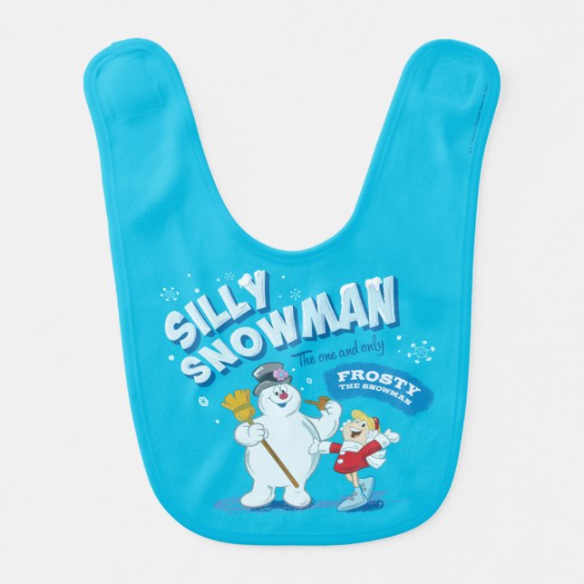 Frosty the Snowman™ | "Silly Snowman" Baby Bib (Front)