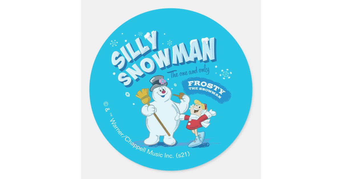 Frosty the Snowman™, Silly Snowman Classic Round Sticker
