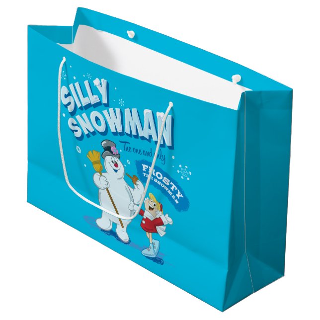 Frosty the Snowman™ | "Silly Snowman" Large Gift Bag (Front Angled)