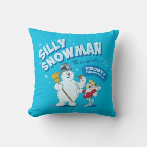 Frosty the Snowman  Silly Snowman Throw Pillow