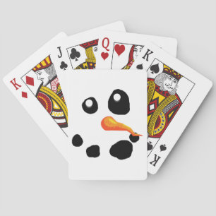 Frosty the Snowman Smiling Poker Cards