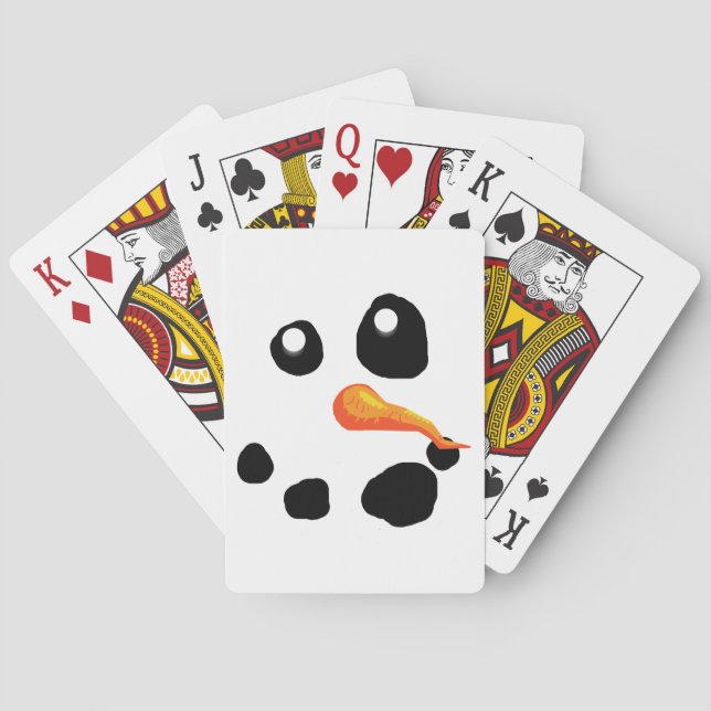 Frosty the Snowman Smiling Poker Cards (Back)