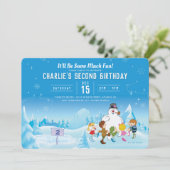Frosty the Snowman™ Winter Birthday Invitation (Standing Front)