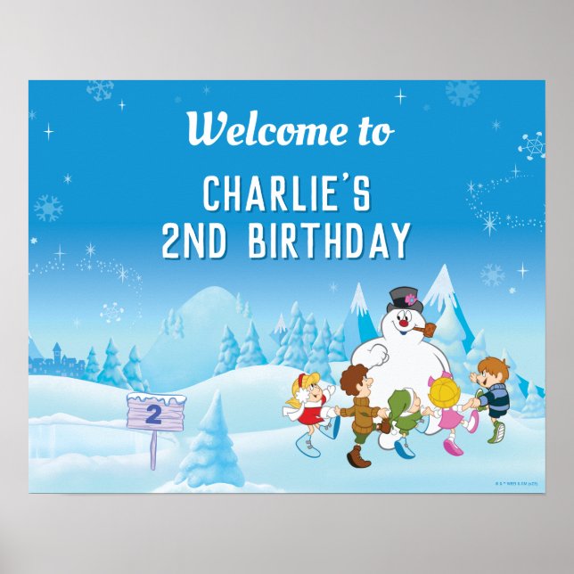Frosty the Snowman™ Winter Birthday Welcome Sign (Front)