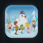 Frosty the Snowman™ Winter Paper Plates<br><div class="desc">Check out this fun Frosty the Snowman™ winter art featuring Frosty and the kids.</div>