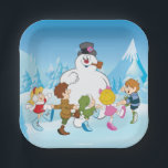 Frosty the Snowman™ Winter Paper Plates<br><div class="desc">Check out this fun Frosty the Snowman™ winter art featuring Frosty and the kids.</div>