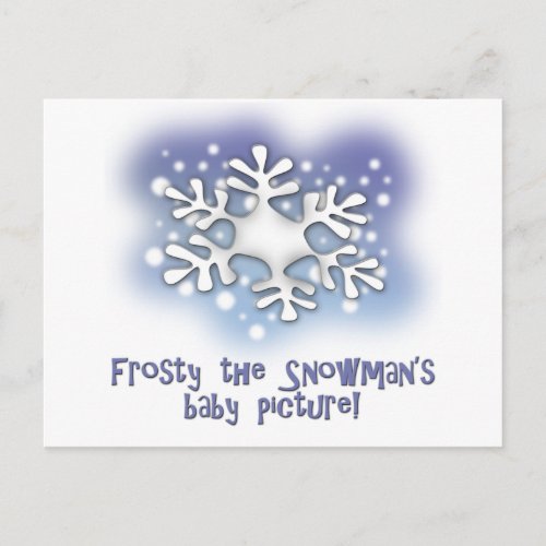 Frosty the snowmans baby pictures postcard