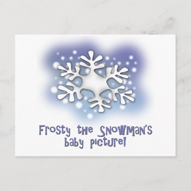 Frosty the snowman's baby pictures postcard (Front)