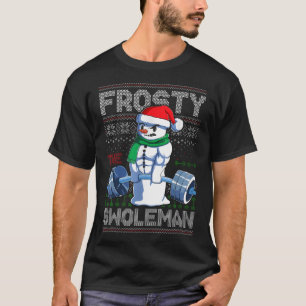 Frosty The Swoleman Ugly Christmas Sweater Snowman