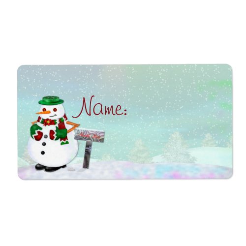 Frosty Town Christmas NAME TAG or CUSTOMIZE IT