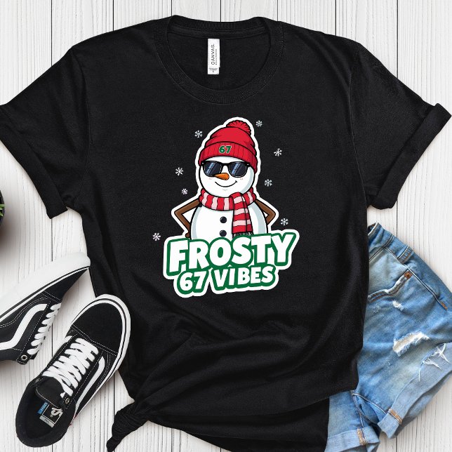 Frosty Vibes 67 Snowman Christmas – Retro Winter  T-Shirt (Creator Uploaded)