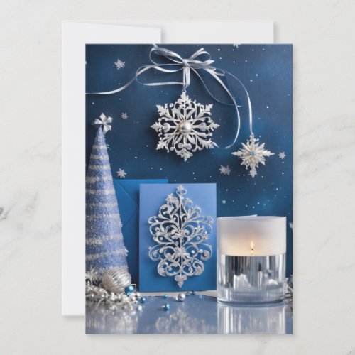 Frosty Whispers Warm Winter Wishes Card Invitation