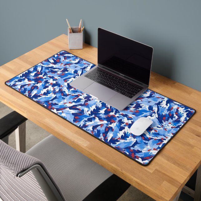 Frosty Winter Camouflage Desk Mat (Office 2)