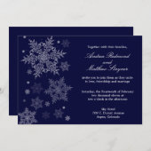 Frosty Winter Snowflake Wedding invitation (Front/Back)