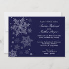 Frosty Winter Snowflake Wedding invitation