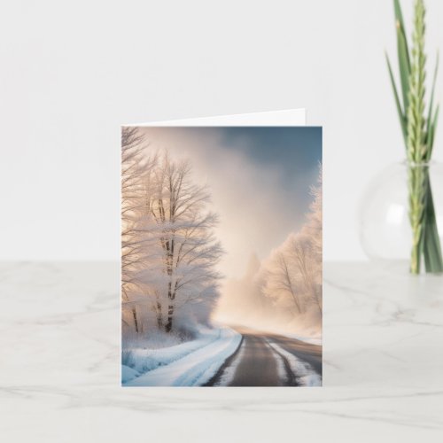 Frosty Winter Trees  Note Card