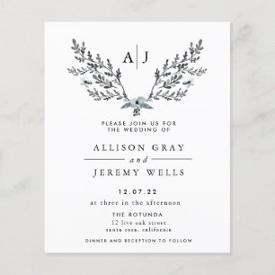 Frosty Winter Wedding Invitation   Budget Flyer