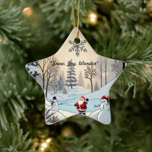 "Frosty Wonderland Magic" Ceramic Ornament
