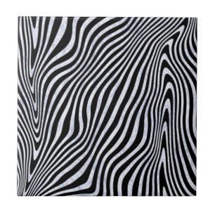 Frosty Zebra Stripes Tile