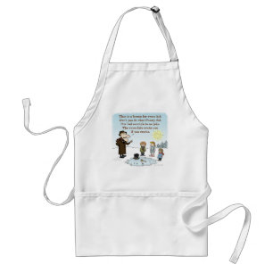 Frosty's Bad Example - Funny Christmas Cartoon Adult Apron