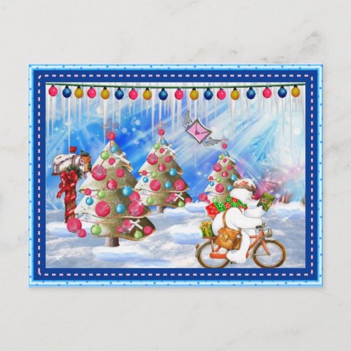 Frostys Holiday Delivery Christmas Postcard