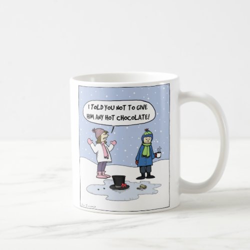 Frostys Last Day Humorous Holiday Cartoon Funny Coffee Mug