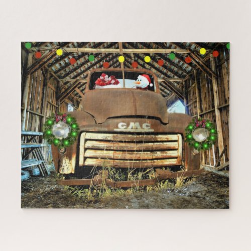 Frostys Vintage GMC Truck Christmas Run Jigsaw Puzzle