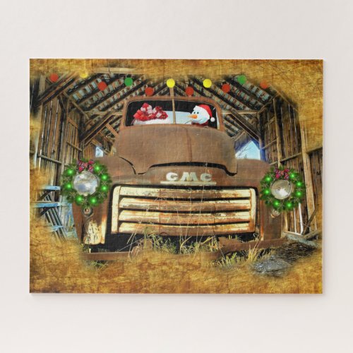 Frostys Vintage GMC Truck Christmas Run Jigsaw Puzzle