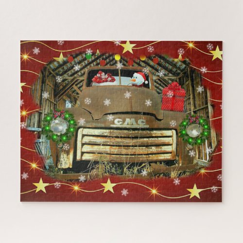 Frostys Vintage GMC Truck Christmas Run Jigsaw Puzzle