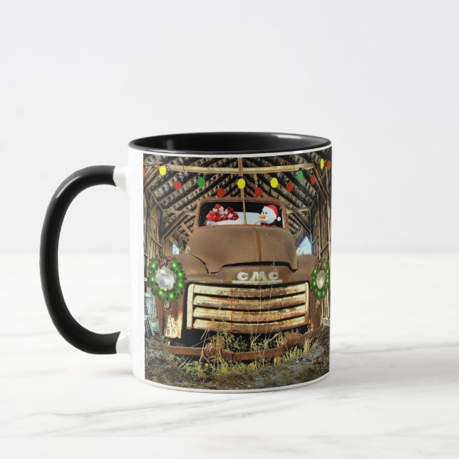 Frosty's Vintage GMC Truck Christmas Run Mug (Left)