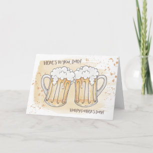 Frothy Beer Father's Day Card -CUSTOMIZE