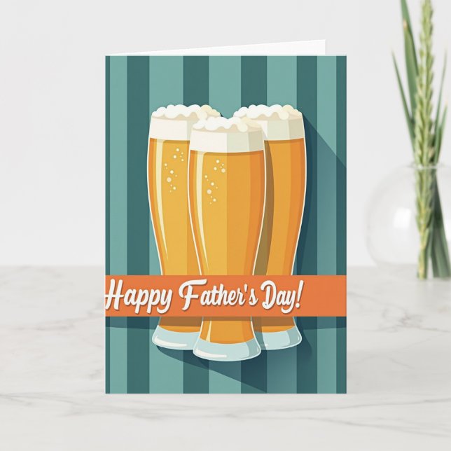Frothy Drink Fathers Day Card (Front)