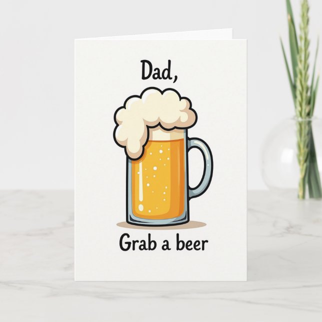 Frothy Fathers Day Drink Card (Front)