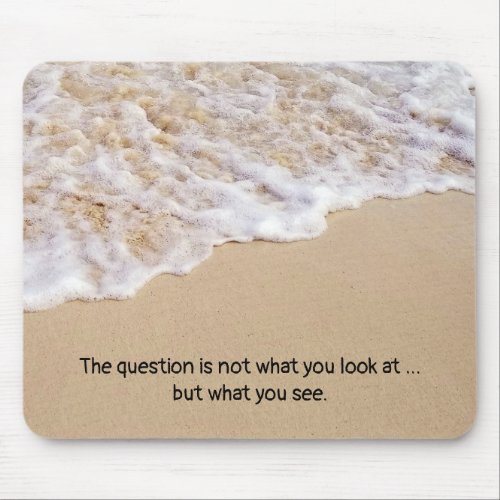 Frothy Ocean Surf with Quote Mouse Pad