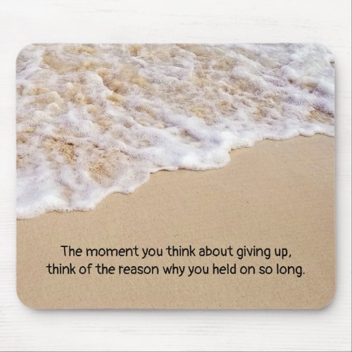 Frothy Ocean Surf with Quote Mouse Pad