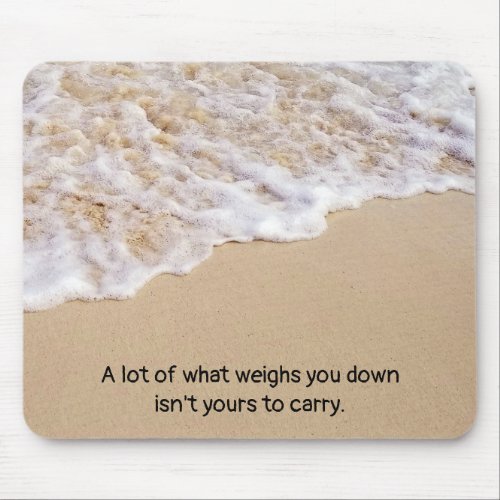 Frothy Ocean Surf with Quote Mouse Pad