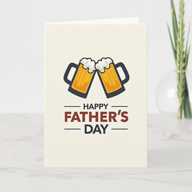 Frothy Toast Fathers Day Card (Front)