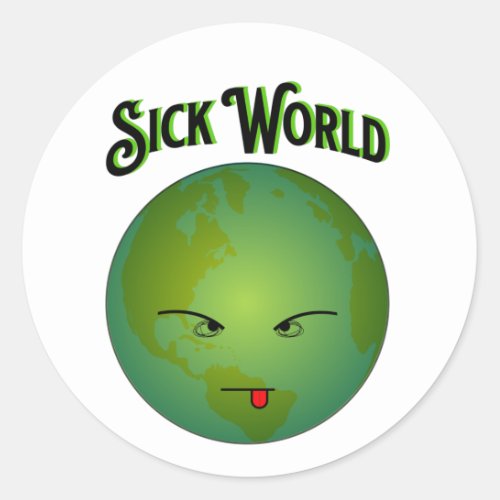 Frown World _ Sick World _ Sticker