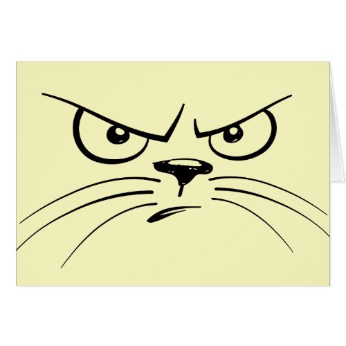 Frowning Drawn Cat Face