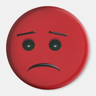 Frowny Face red Magnet