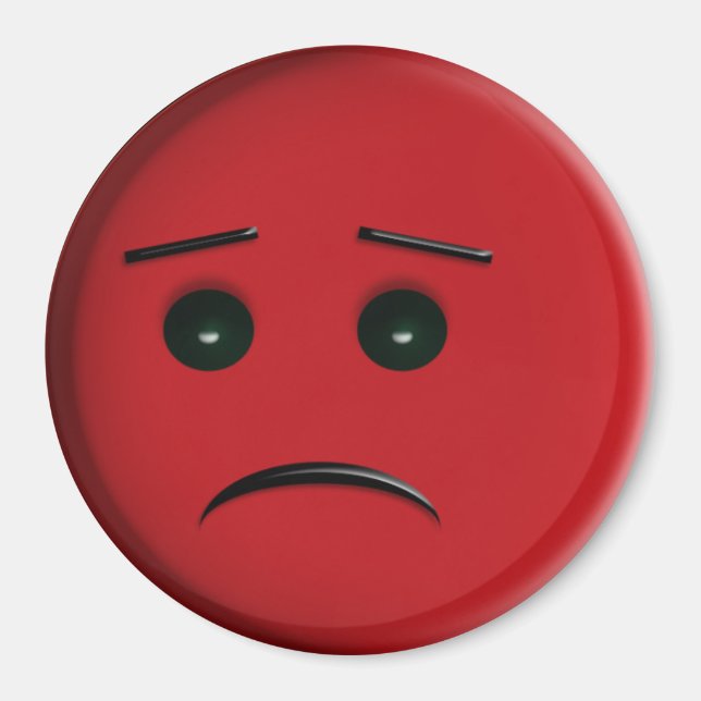 Frowny Face red Magnet (Front)