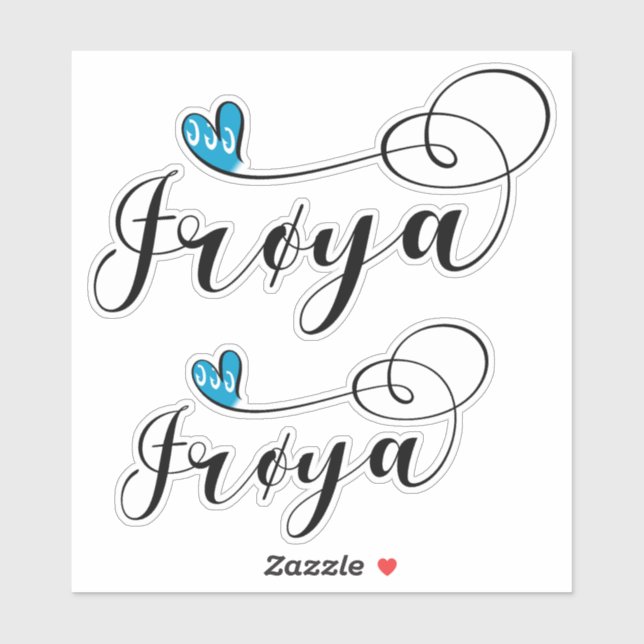 Frøya Flag Heart, Trøndelag Sticker (Sheet)