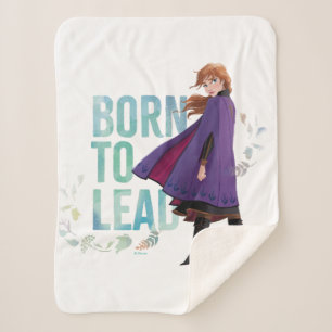 Frozen 2: Anna Born To Lead Sherpa Blanket