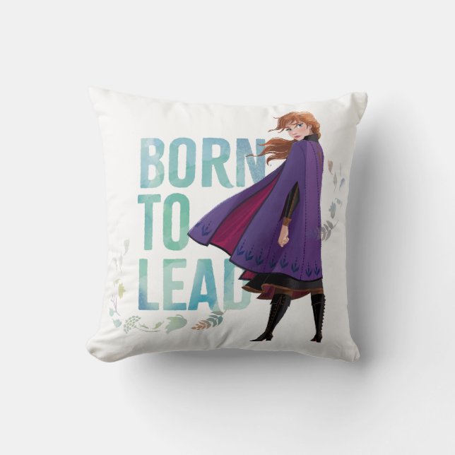 Frozen 2: Anna | Born To Lead Throw Pillow (Front)