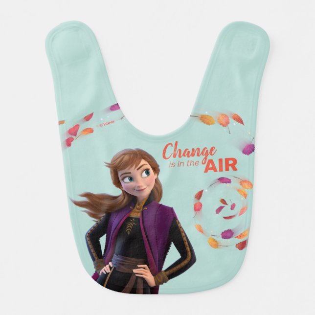 Frozen 2: Anna | Change Is In The Air Baby Bib (Front)