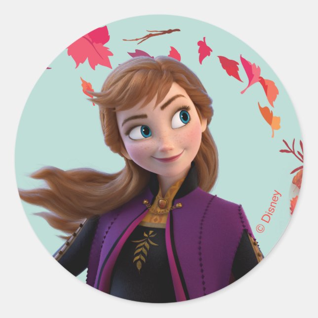 Frozen 2: Anna | Change Is In The Air Classic Round Sticker (Front)
