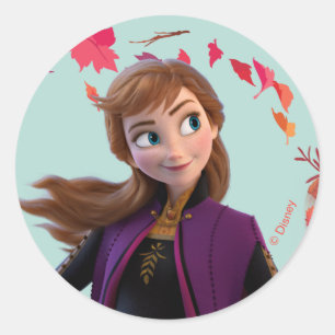 Frozen 2: Anna   Change Is In The Air Classic Round Sticker